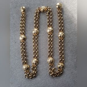 SALVATORE FERRAGAMO Vintage Shoe Dome Rolo Chain Link Belt